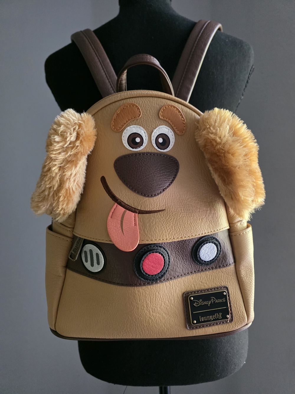 EUC Disney Parks Loungefly Pixar UP Dug the Dog Cosplay Mini Backpack